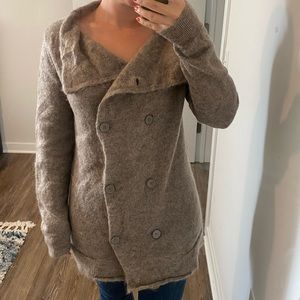 Mohair and wool cardigan